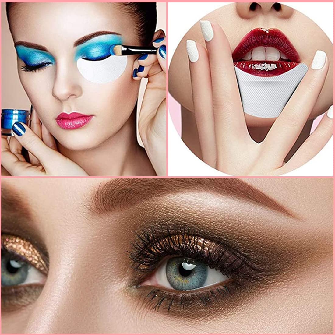 MAYCREATE® 100 Pcs Eyeshadow Shields Under Eye Patch, Professional Makeup Eye Shadow Pads Stencils Eye Tips Sticker, Lint Free Eyeshadow Patches For Eyelash Extensions Sticker/Lip Makeup MAYCREATE® 100 Pcs Eyeshadow Shields Under Eye Patch, Professional Makeup Eye Shadow Pads Stencils Eye Tips Sticker, Lint Free Eyeshadow Patches For Eyelash Extensions Sticker/Lip Makeup